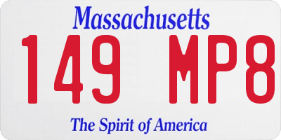 MA license plate 149MP8