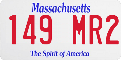 MA license plate 149MR2