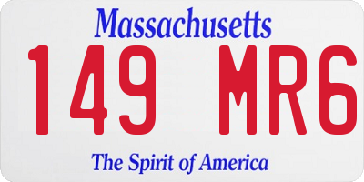 MA license plate 149MR6