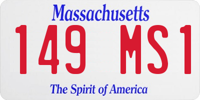 MA license plate 149MS1