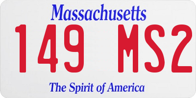 MA license plate 149MS2