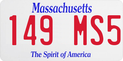 MA license plate 149MS5