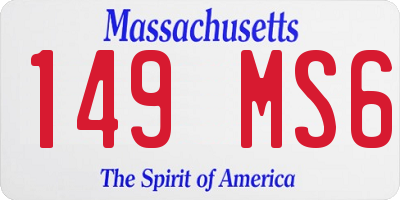 MA license plate 149MS6