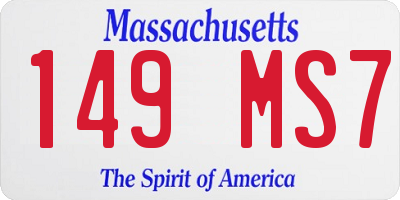 MA license plate 149MS7