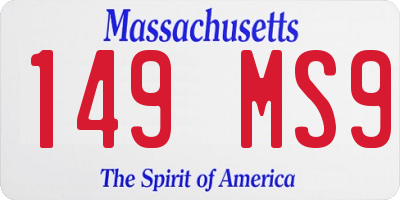 MA license plate 149MS9