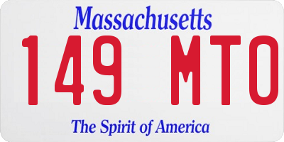 MA license plate 149MT0