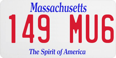 MA license plate 149MU6