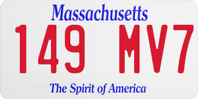 MA license plate 149MV7