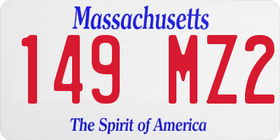 MA license plate 149MZ2