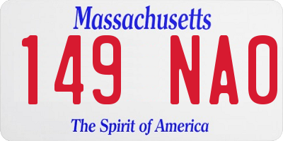 MA license plate 149NA0