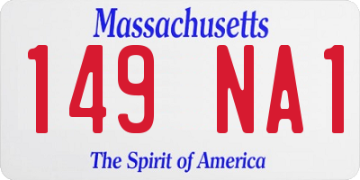 MA license plate 149NA1
