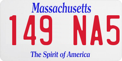 MA license plate 149NA5