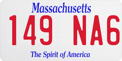 MA license plate 149NA6