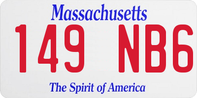 MA license plate 149NB6