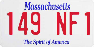 MA license plate 149NF1