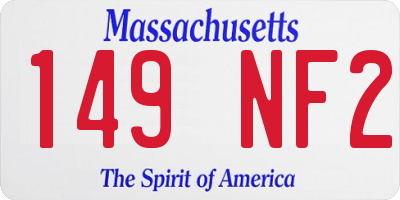MA license plate 149NF2