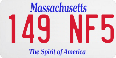 MA license plate 149NF5