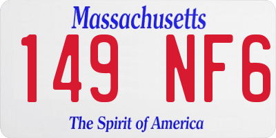 MA license plate 149NF6