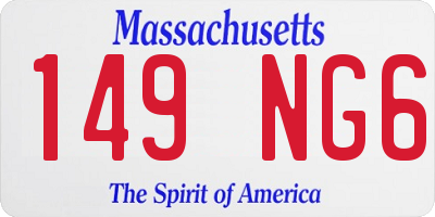 MA license plate 149NG6