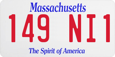 MA license plate 149NI1