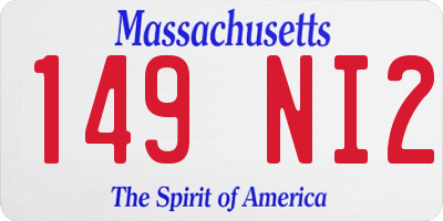 MA license plate 149NI2