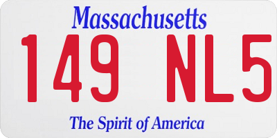 MA license plate 149NL5
