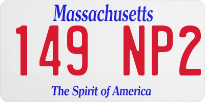 MA license plate 149NP2