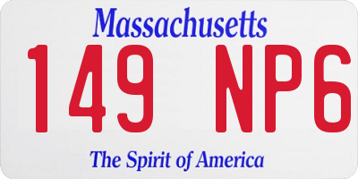 MA license plate 149NP6