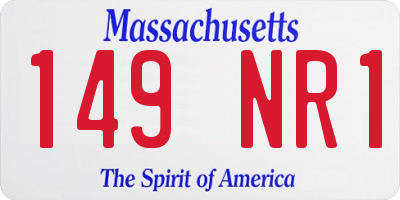 MA license plate 149NR1