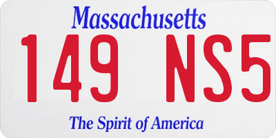 MA license plate 149NS5