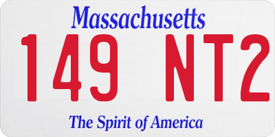 MA license plate 149NT2