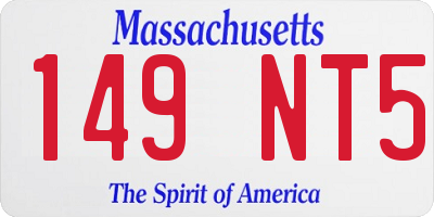 MA license plate 149NT5