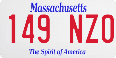 MA license plate 149NZ0
