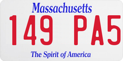 MA license plate 149PA5