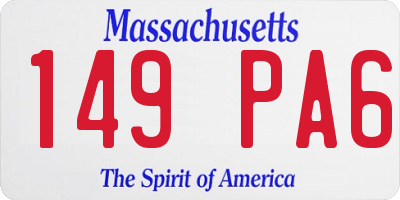 MA license plate 149PA6