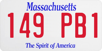 MA license plate 149PB1