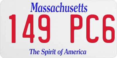 MA license plate 149PC6