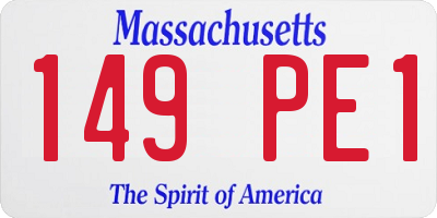 MA license plate 149PE1