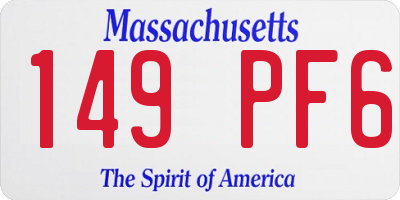 MA license plate 149PF6