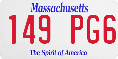MA license plate 149PG6