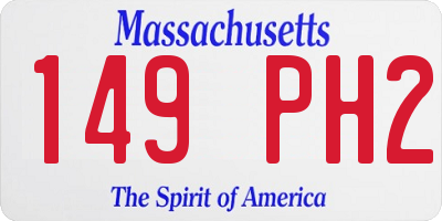 MA license plate 149PH2