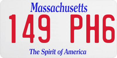 MA license plate 149PH6