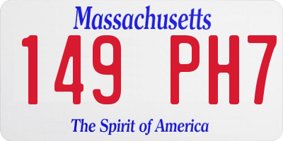 MA license plate 149PH7