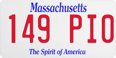 MA license plate 149PI0