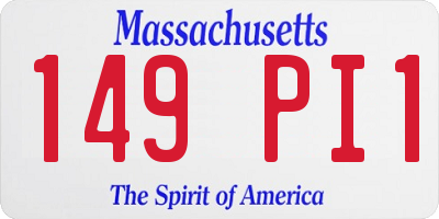 MA license plate 149PI1