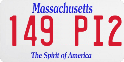 MA license plate 149PI2