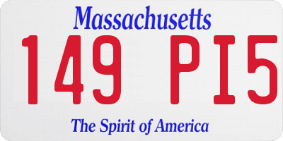MA license plate 149PI5