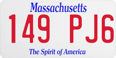 MA license plate 149PJ6