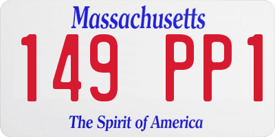 MA license plate 149PP1