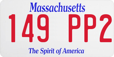 MA license plate 149PP2